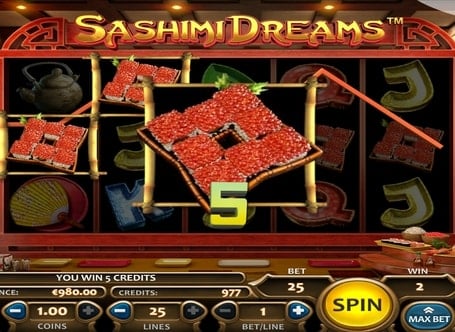Автомат Sashimi Dreams - выигрыш за комбинацию символов Выигрыш за комбинацию символов в автомате Sashimi Dreams