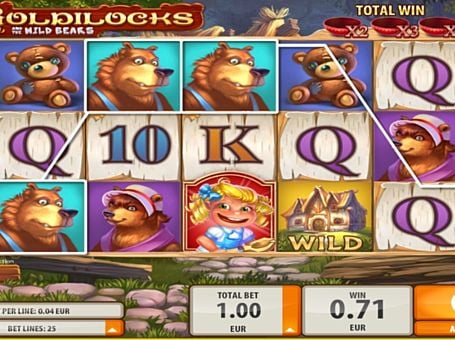 Игровой автомат Goldilocks - призовая комбинация на линии Призовая комбинация на линии в игровом автомате Goldilocks