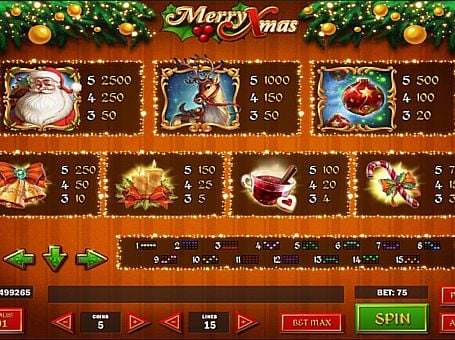 Онлайн аппарат Merry Xmas - выплаты за символы Выплаты за символы в онлайн аппарате Merry Xmas