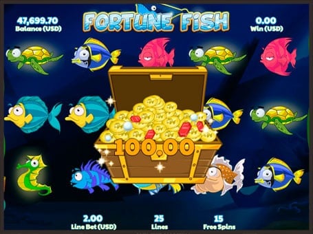 Игровой автомат Fortune Fish - выигрыш Выигрыш в игровом автомате Fortune Fish